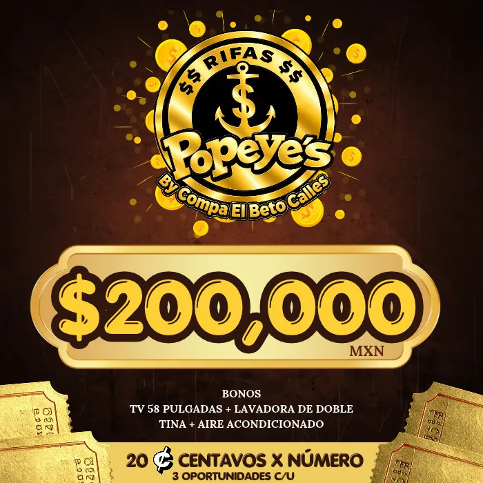 200 MIL PESOS EN EFECTIVO MÁS BONOS